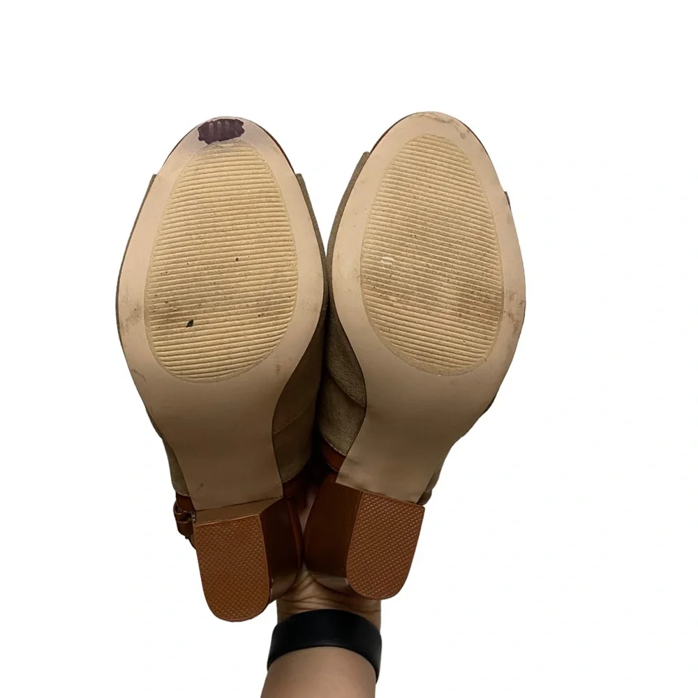 Joe's Jeans Cersee Spring Casual Holiday‎ Chic Open Toe Ankle Strap Bootie Brown
